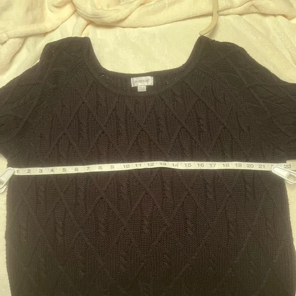 Black Sweater with Cable Knit Design - Picture 8 of 9